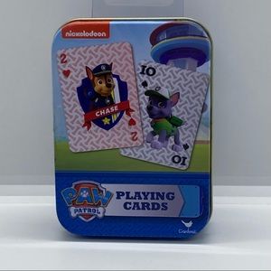 New Nickelodeon Paw Patrol Playing Cards and Tin Case